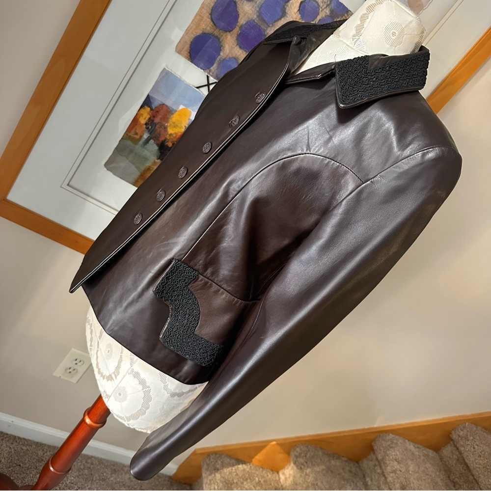Zelda Genuine Leather Jacket 6 - Picture 3 of 11